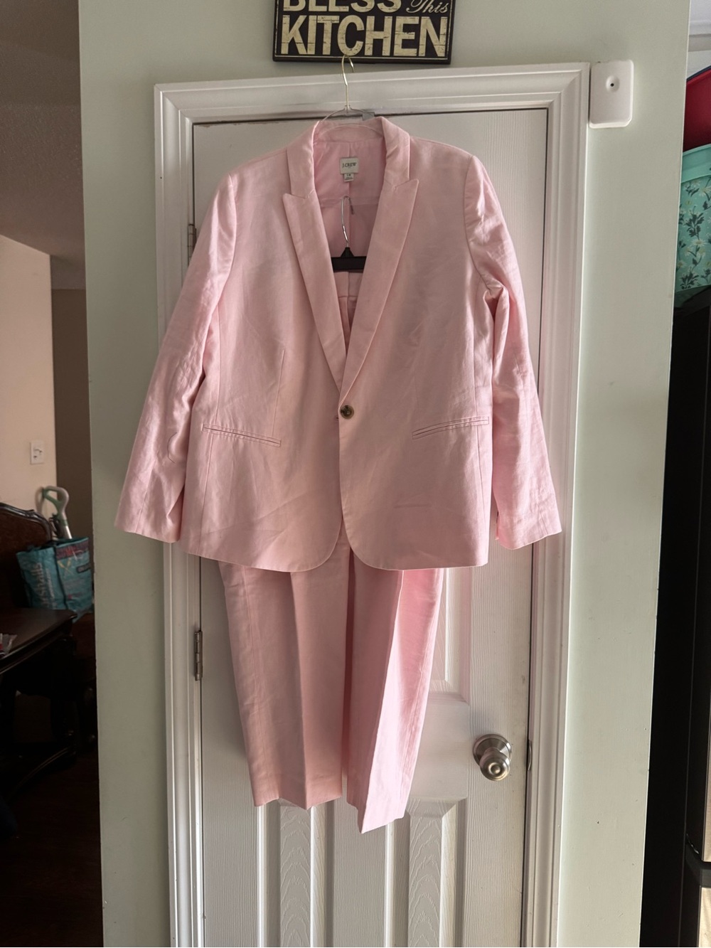 J. Crew Pale Pink Blazer and Trousers Suit - Picture 2 of 5